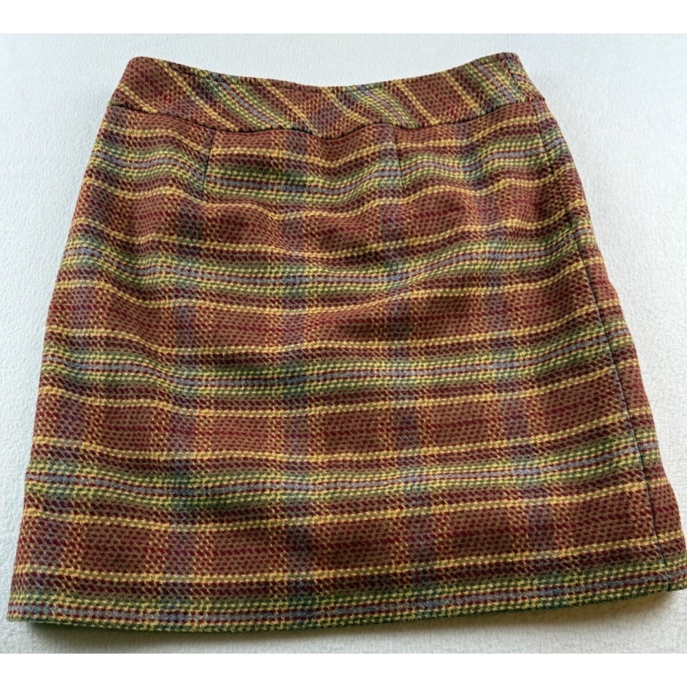 Talbots Womens Petite 2P Wool Blend Plaid Check Skirt - Picture 14 of 14